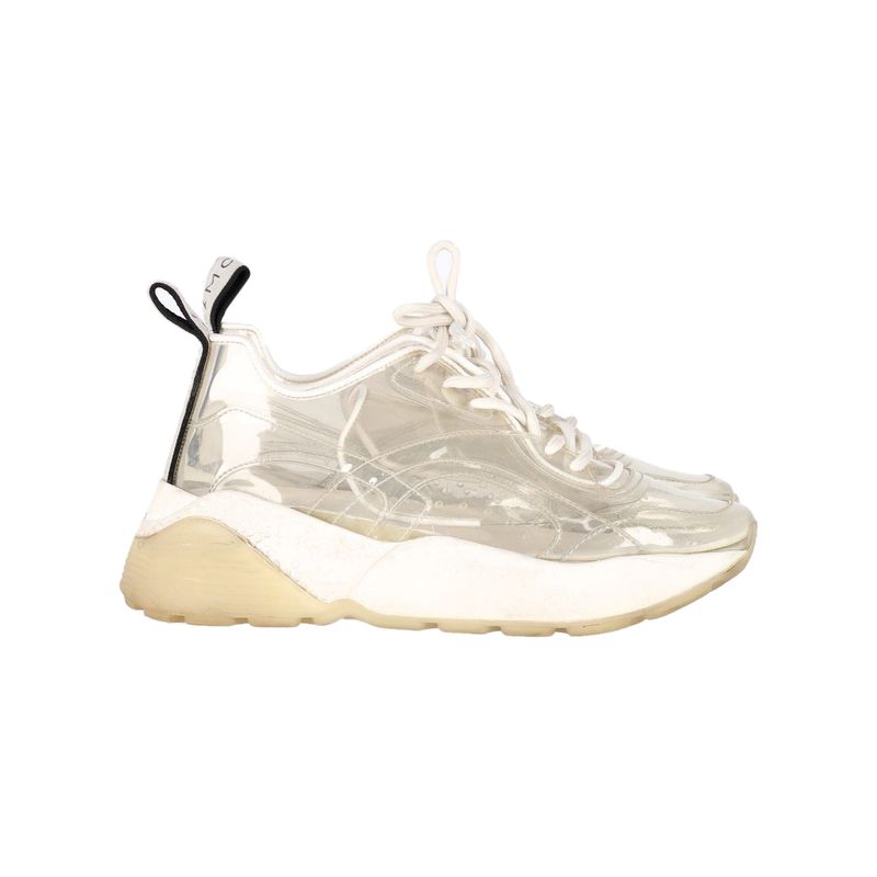 Stella Mccartney Eclypse Clear Chunky Sneakers In White Pvc